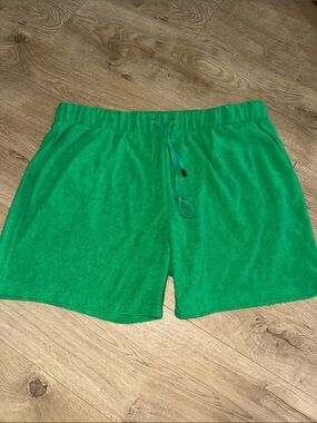 Cyrus Emerald Green Terry Drawstring Shorts
